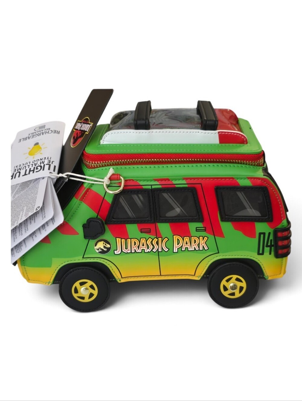 Loungefly Jurassic Park Safari Vehicle Light Up 707 Street Exclusive NWT - Picture 3 of 5